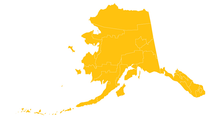 Harnish Foundation Alaska Map Yellow